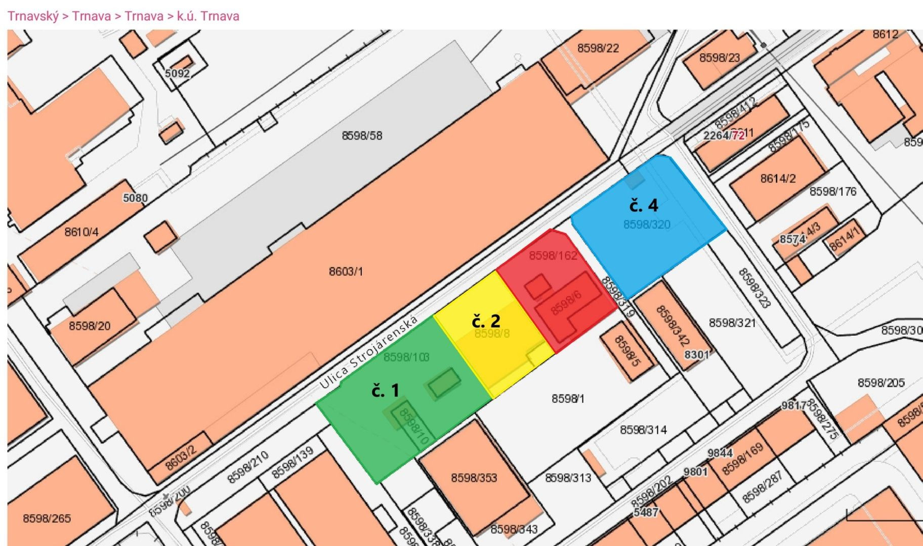 Hala s pozemkami v priemyselnej zóne v Trnave
