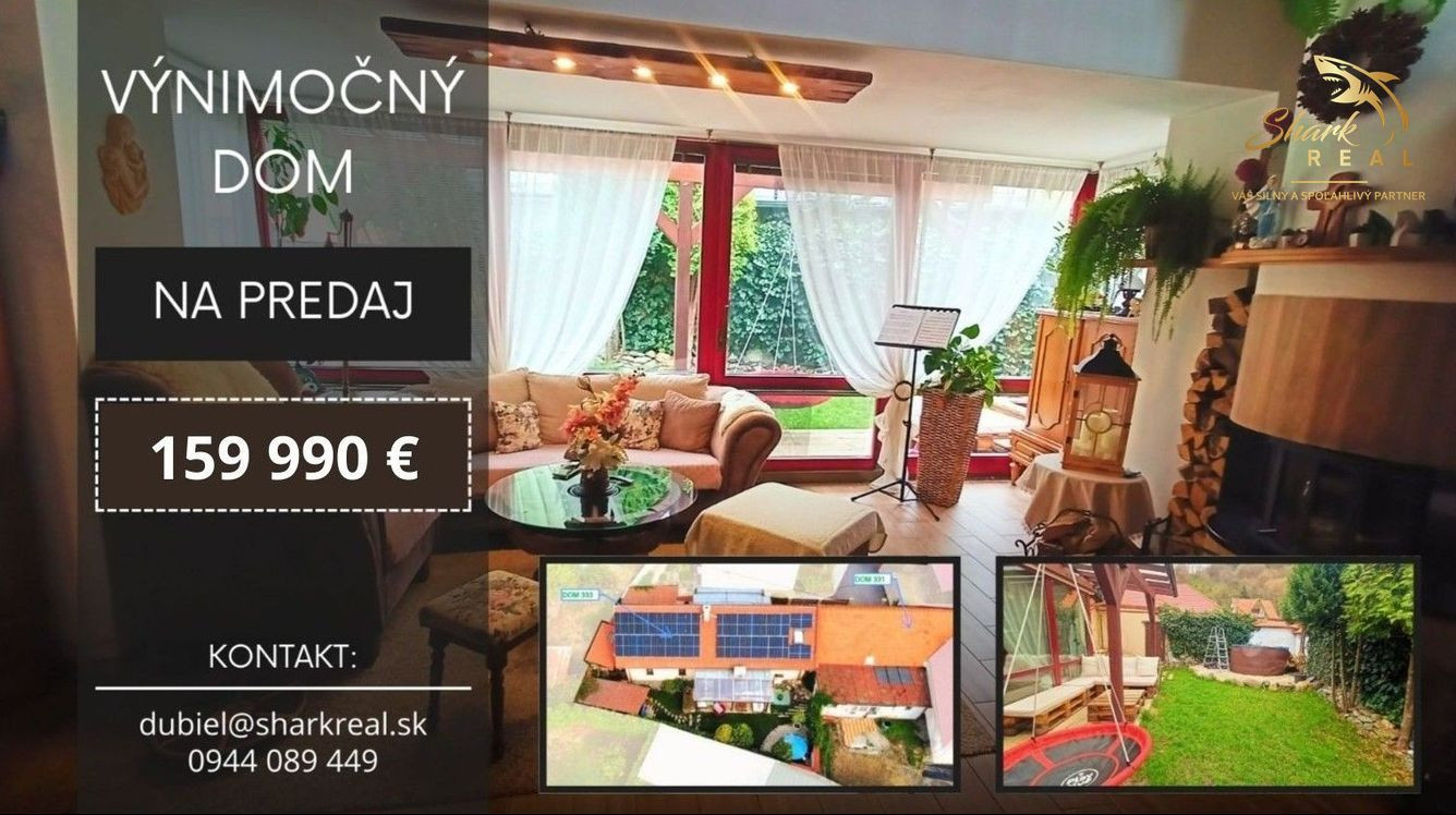 NOVÁ CENA! Výnimočný rodinný dom v krásnej prírode Štiavnických vrchov