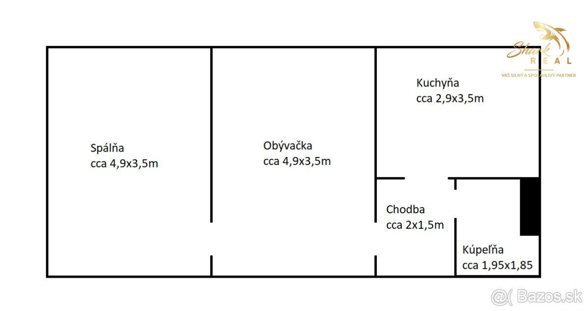 Na predaj 2-izbový byt  – Popradská ulica, Košice – Terasa