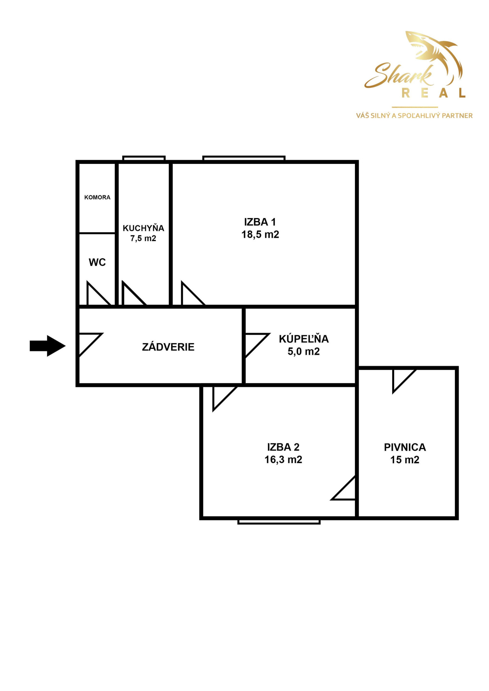 79m2 _ Pôvodný stav _ 2i byt na predaj _ Priestor na sebarealizáciu