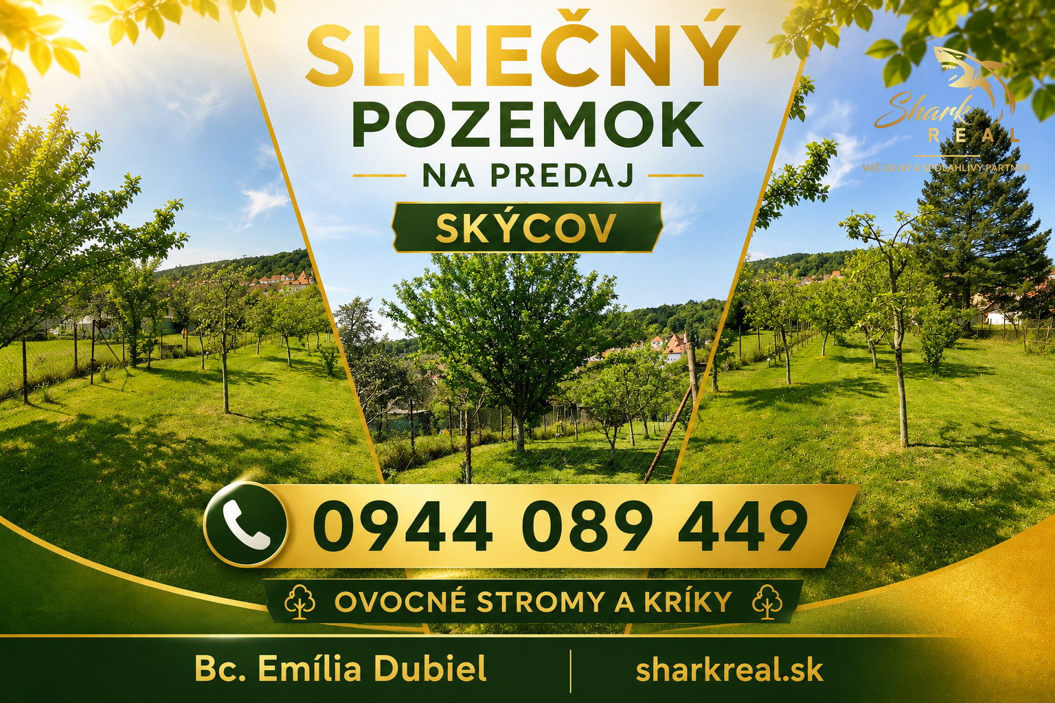 Slnečný pozemok s panoramatickým výhľadom