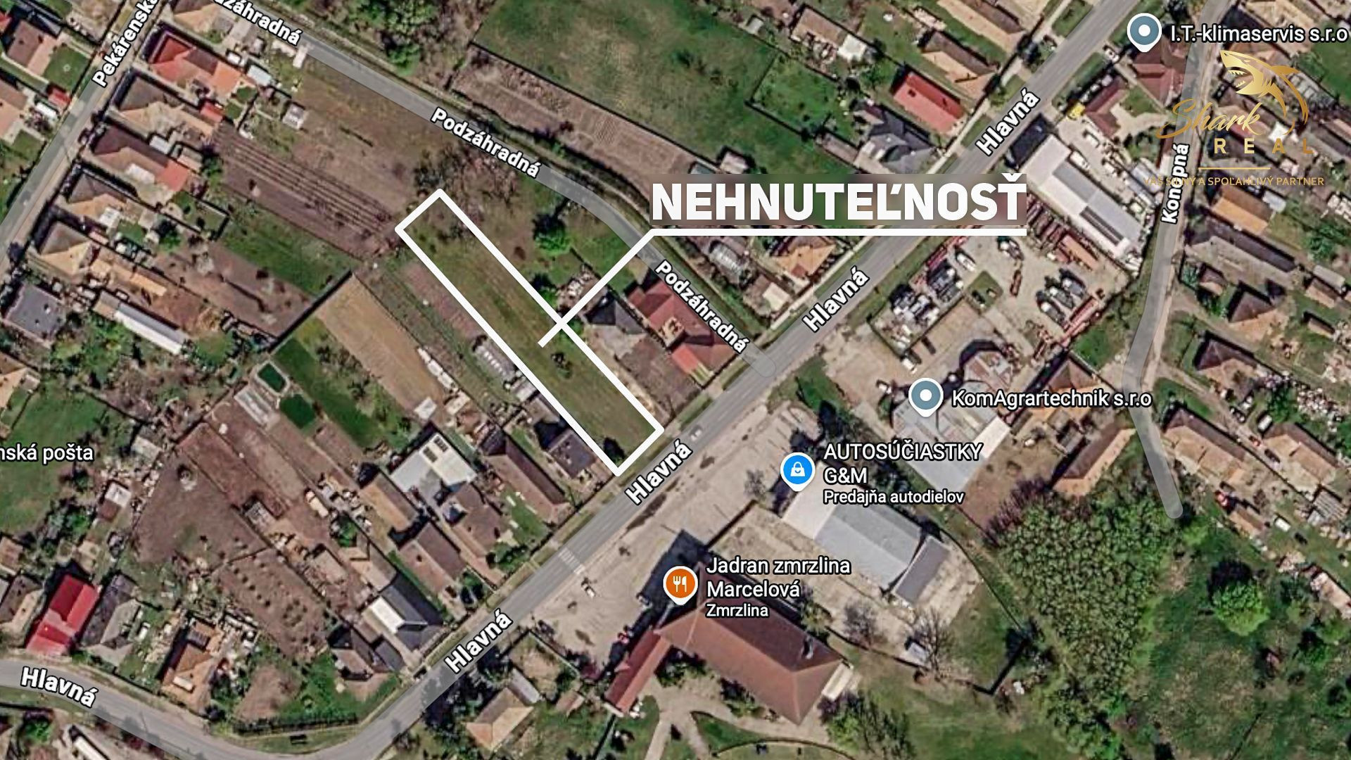 Investičný stavebný pozemok v obci Marcelová (1 446 m²)