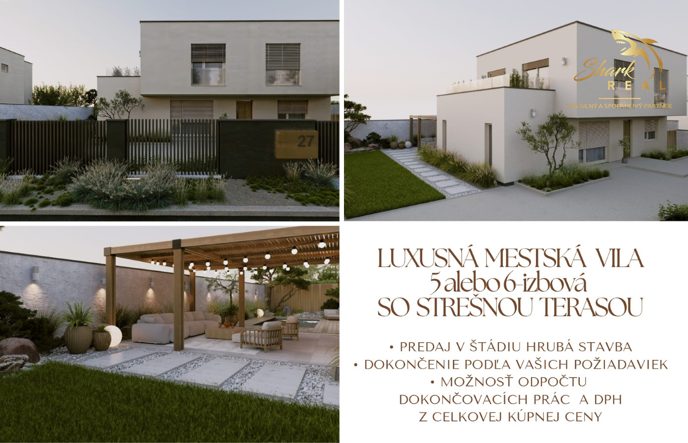 LUXUSNÁ MESTSKÁ 5-IZBOVÁ VILA SO STREŠNOU TERASOU | SENEC – KYSUCKÁ ULICA