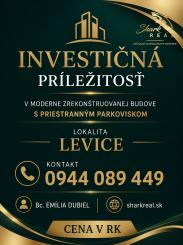 Investičná príležitosť v modernej budove s parkoviskom