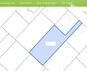 Ponúkame na predaj rovinatý pozemok v obci Cabaj-Čápor 780 m2 