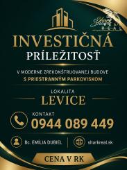 Investičná príležitosť v modernej budove s parkoviskom