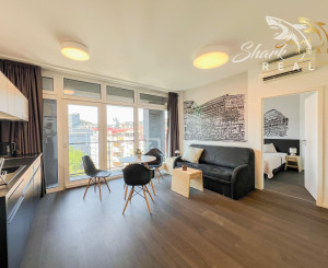 Terasa s výhľadom na celé mesto, všetko na skok | 2i, 47 m² | 7. posch. | Centrum Bratislavy