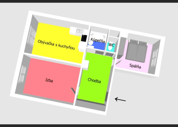 3 -izbový slnečný byt v centre mesta