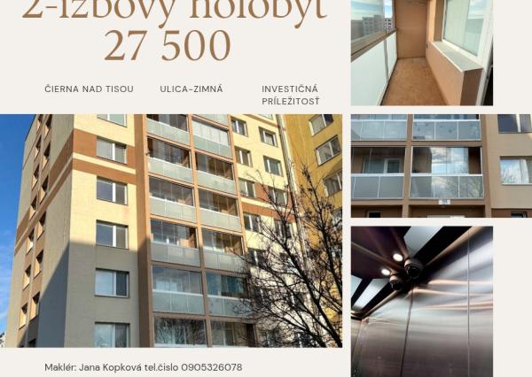 Výnimočná ponuka 2 izbový byt Čierna nad Tisou