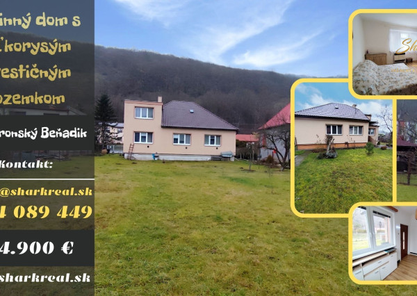 Rodinný dom s veľkorysým investičným pozemkom na predaj