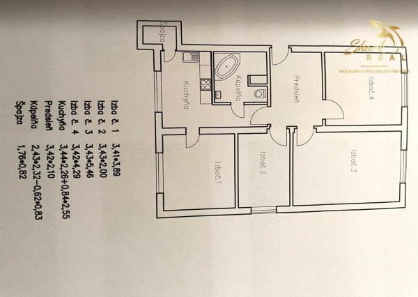 TOP PONUKA! 4 izbový byt s balkónom v širšom centre mesta Šahy