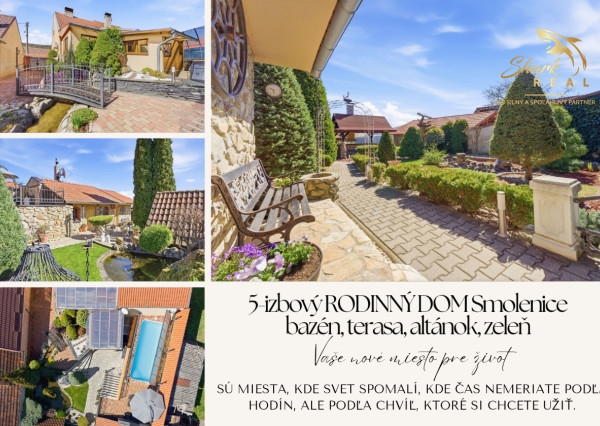 5-izbový RODINNÝ DOM, bazén, terasa, altánok, zeleň, VAŠE NOVÉ MIESTO PRE ŽIVOT