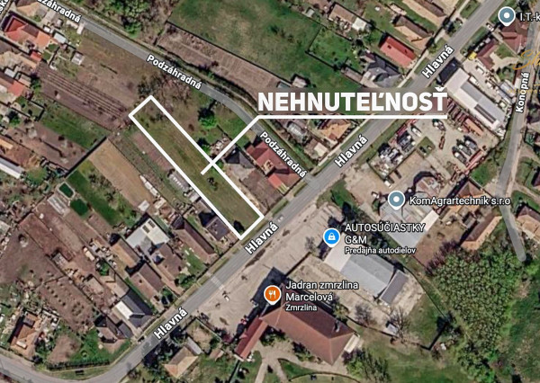 Investičný stavebný pozemok v obci Marcelová (1 446 m²)