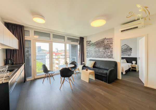 Terasa s výhľadom na celé mesto, všetko na skok | 2i, 47 m² | 7. posch. | Centrum Bratislavy