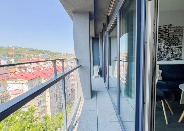 Terasa s výhľadom na celé mesto, všetko na skok | 2i, 47 m² | 7. posch. | Centrum Bratislavy