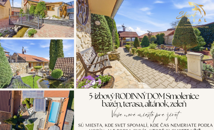 5-izbový RODINNÝ DOM, bazén, terasa, altánok, zeleň, VAŠE NOVÉ MIESTO PRE ŽIVOT - fotografia 1
