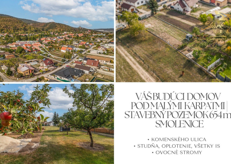 VÁŠ BUDÚCI DOMOV POD MALÝMI KARPATMI | STAVEBNÝ POZEMOK 654 m², SMOLENICE